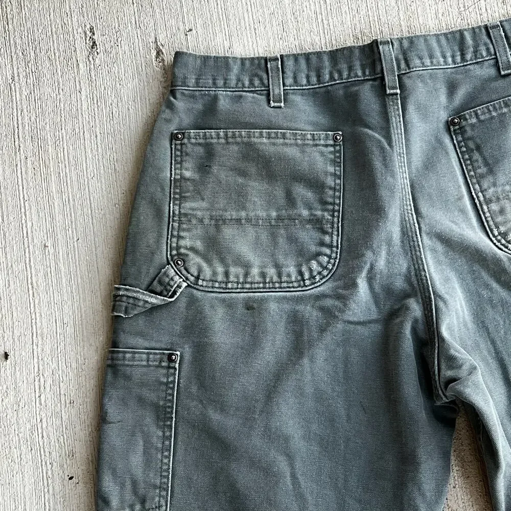 Carhartt green double knee work wear carpenter pants